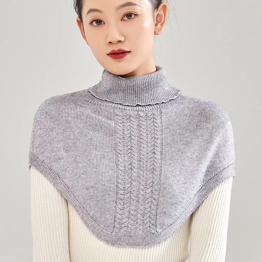 Ежедневный искусственный воротник из искусственной шерсти мягкий вязаный