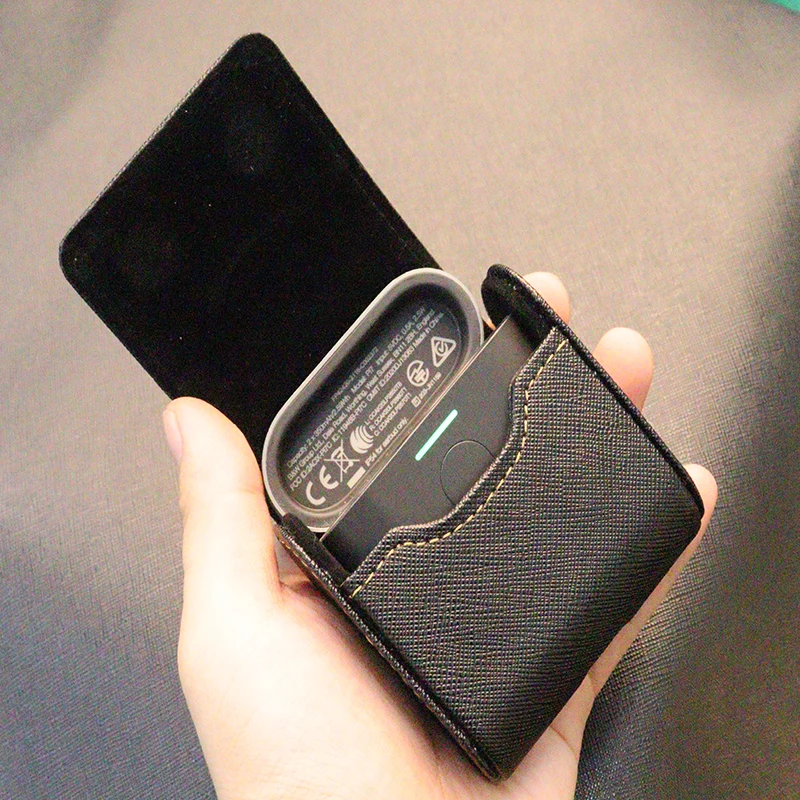 

for B&W Bowers&Wilkins PI7 S2 / PI5 S2 / PI7 / PI5 Wireless Earbuds Leather Case Pouch Cover Bag