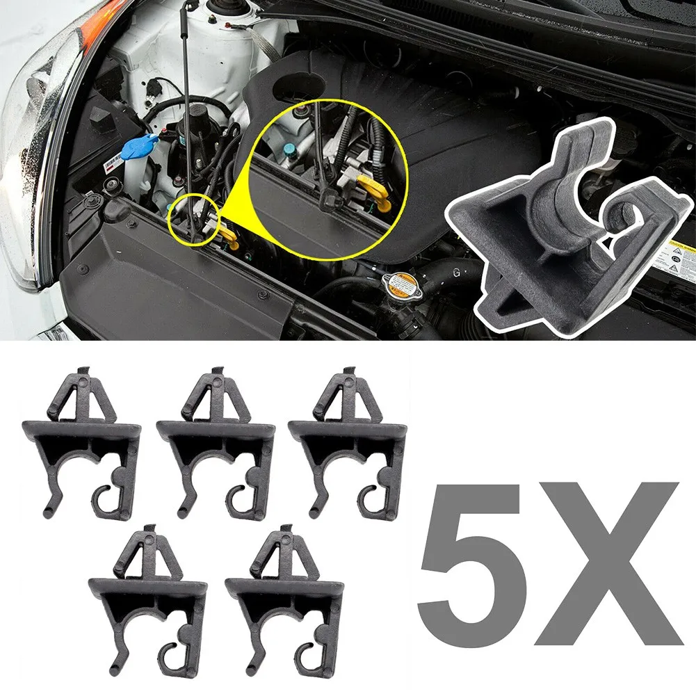 

5pcs Car Clips Hood Bonnet Rod Support Prop Stay Clip Clamp For KIA Sportage Ceed Carens Car Plastic Clips Equippments Tools