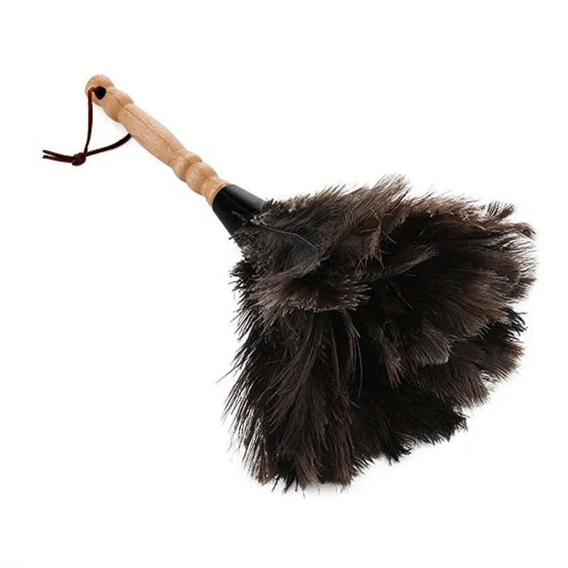

Anti-static Feather Duster Ostrich Feather Fur Wooden Handle Brush Duster Cleaning Tool Household Dusting Brush Cleaning Tool