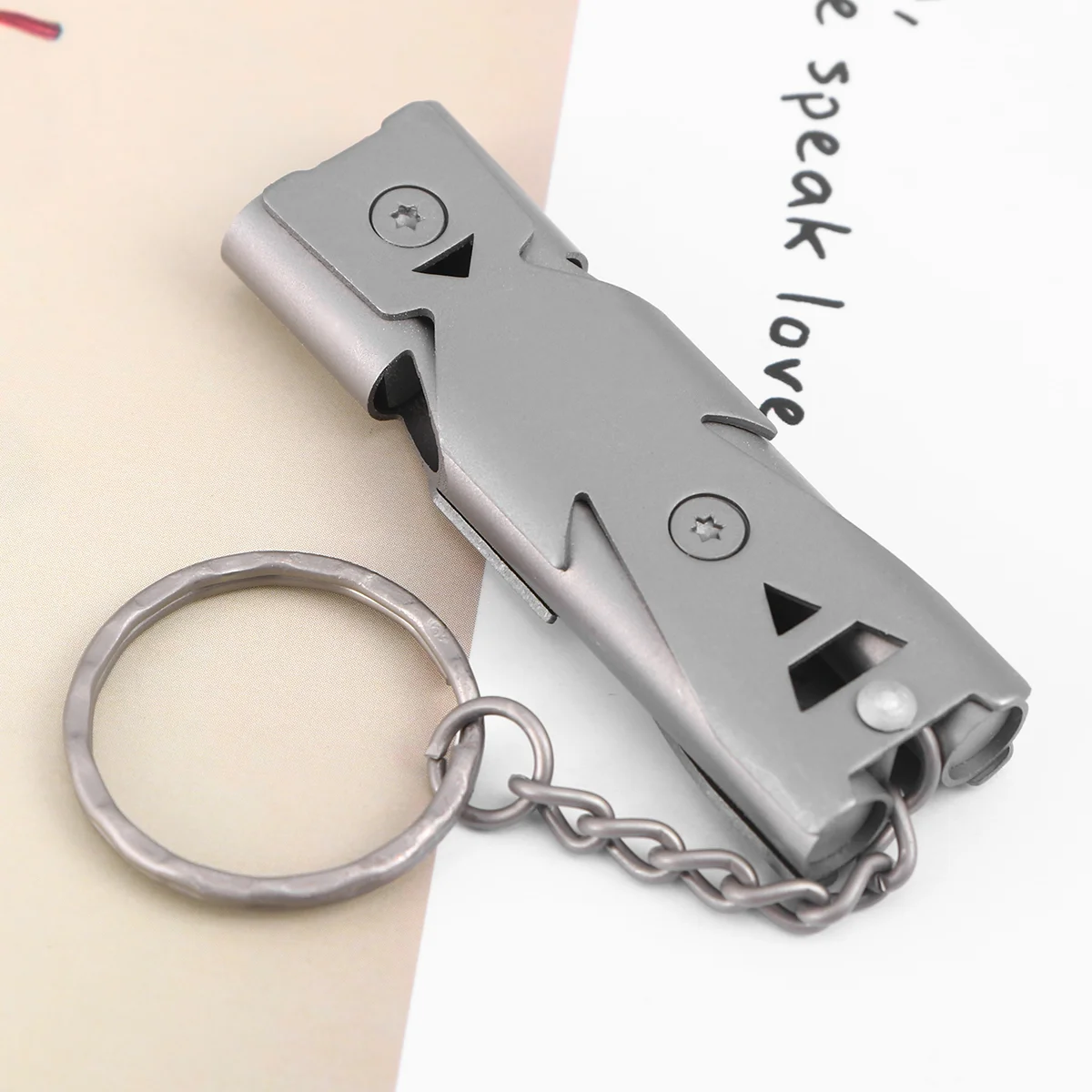 1 шт. аварийные свистки с высоким шагом двойные трубки свисток спасателя ремешок