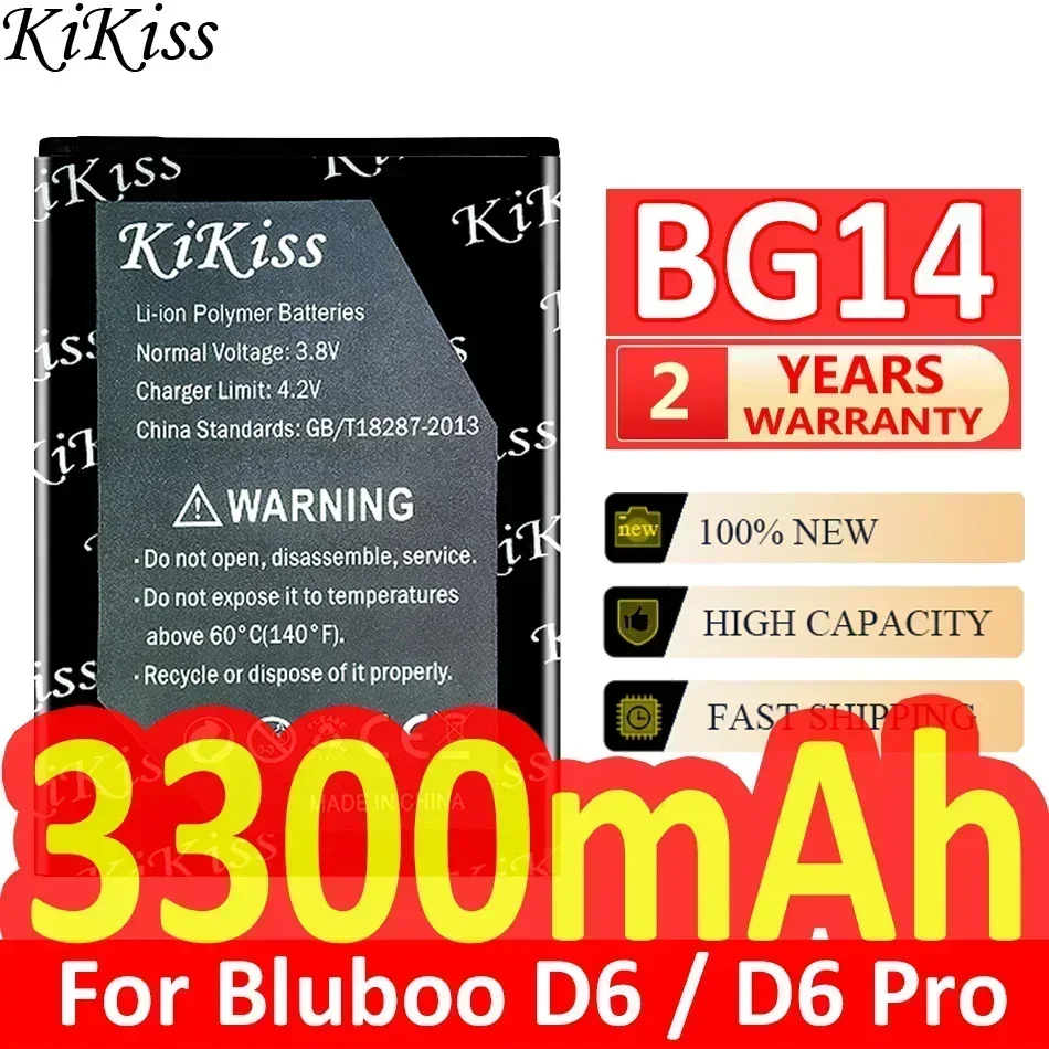 Аккумулятор KiKiss 3300 мАч BG 14 BG14 для мобильного телефона Bluboo D6 Pro D6Pro