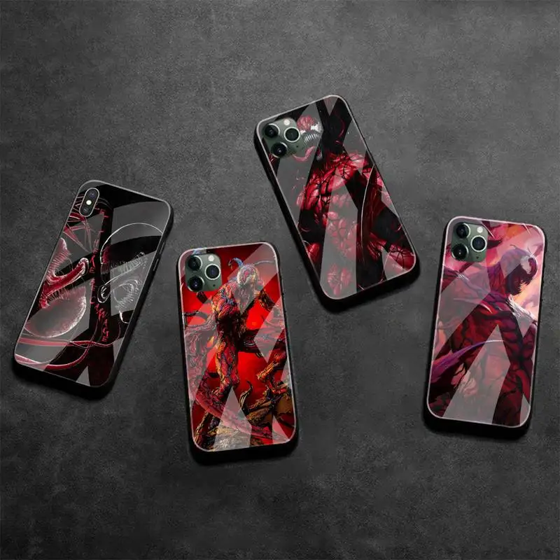 Чехол для телефона Venom 2 из закаленного стекла iPhone 13 12 Mini 11 Pro XR XS MAX 8X7 Plus SE 2020 |
