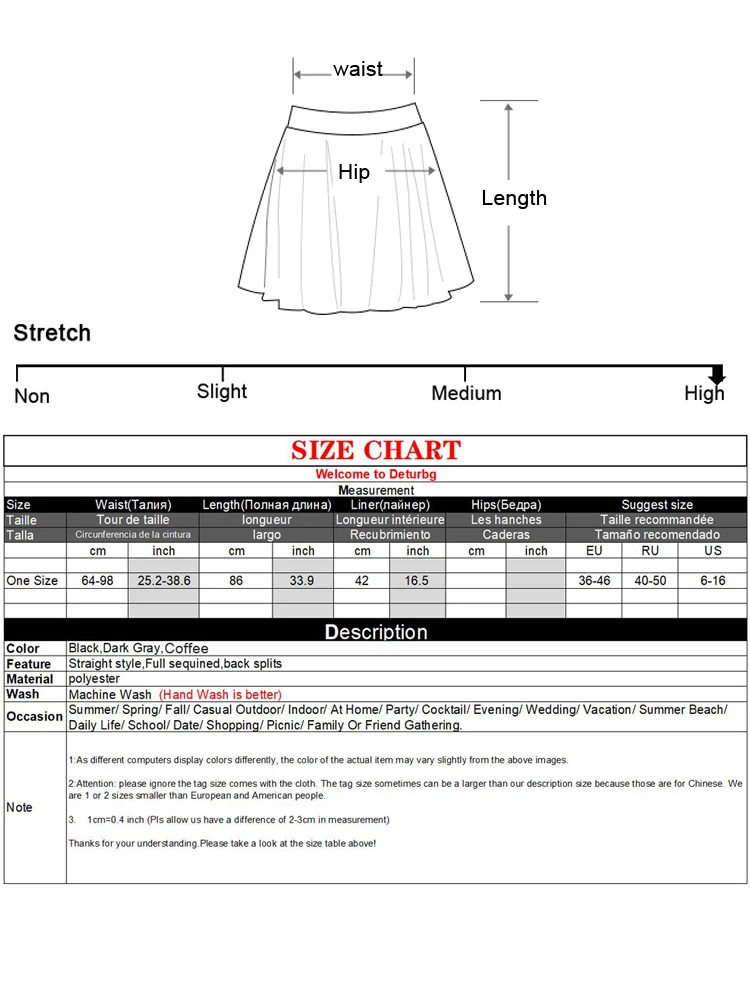 Women's Sexy Full Sequined Shining Long Skirt Ladies Elastic High Waist Black Back Splits Prom Pencil Skirts 2022 Autumn K176 images - 6