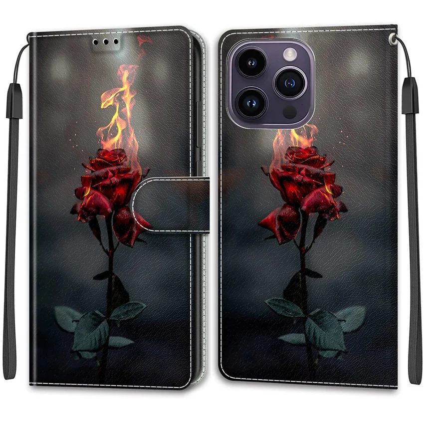 Кожаный чехол-книжка с 3D тиснением для Motorola G14 G54 G84 Moto Power G53Y G53J G13 G23 G 14 84 53 G32 E13 E20 E30