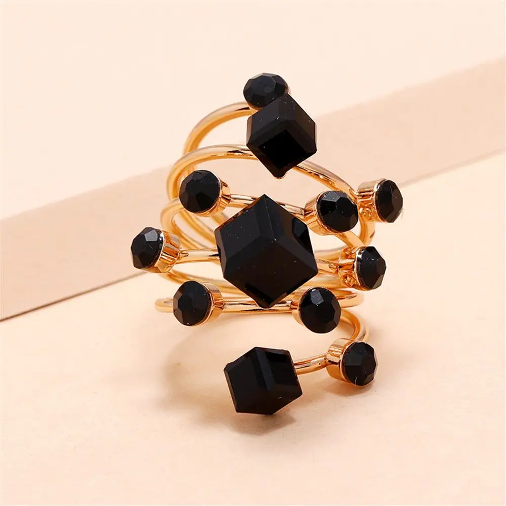 

Vintage Rhinestone Opening Ring Knuckle Finger Antique Rings for Women Punk Statement Jewelry