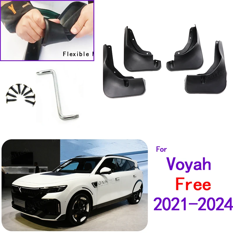 

4pcs Car Mudflaps Mud Flaps Splash Guards Mudguards Mud Flap Front Rear Fender Protector For Voyah Free 2021 2022 2023 Mudflaps