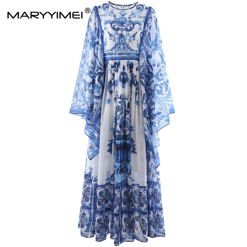 Осеннее модное женское праздничное платье MARYYIMEI с рукавами летучая мышь