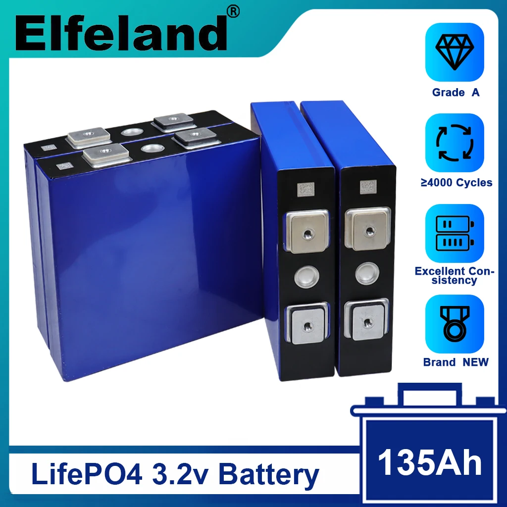 

2021new 3.2V 135Ah lifepo4 battery cell 12V 12V 24V36V 48V 135Ah for EV RV diy solar battery pack EU US duty free UPS or FedEx