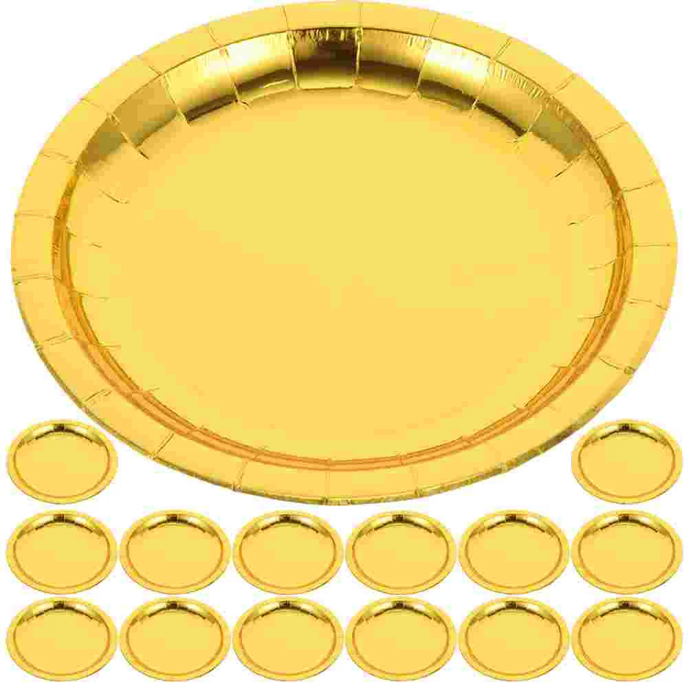 

Plates Plate Paper Party Dessert Cake Dinner Disposable Trays Boards Supplies Dish Appetizer Serving Fruitgold Wedding Christmas