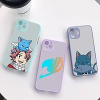 lvtlv anime fairy tail phone case for iphone x xr xs 7 8 plus 11 12 13 pro max 13mini translucent matte shockproof case