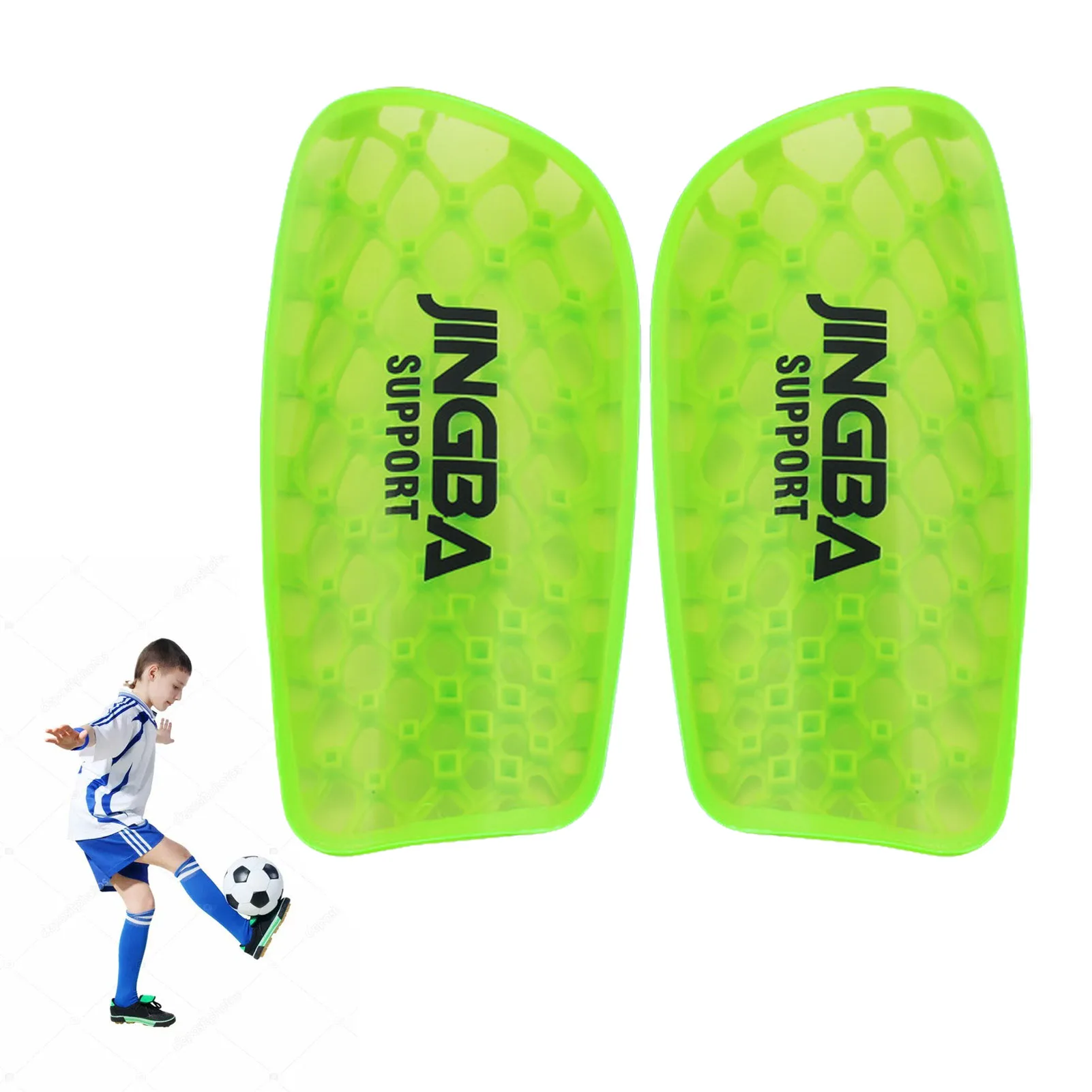 

Soft Rubber Youth Shin Guards Soccer Soft Rubber Shin Pads Flexible Shock Absorbing Football Shin Guards For Leg Protection