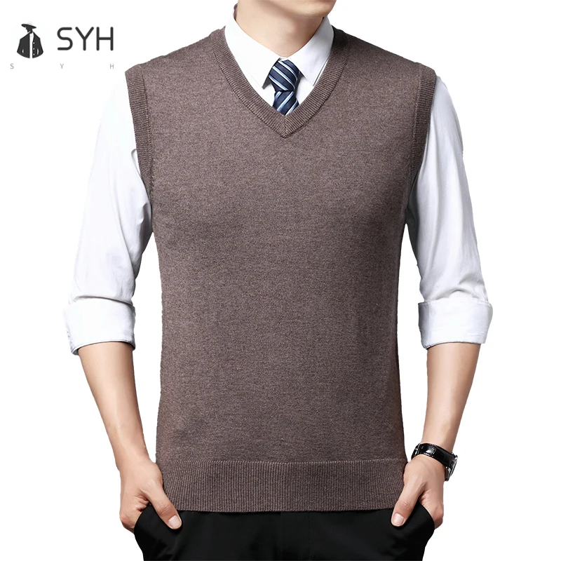 Мужской Повседневный свитер жилет теплый и удобный на осень зиму