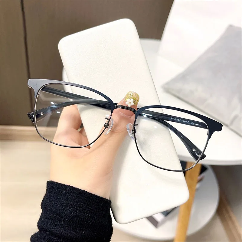 Оправа для очков в деловом стиле оправа с полуободковой оправой защита от синего