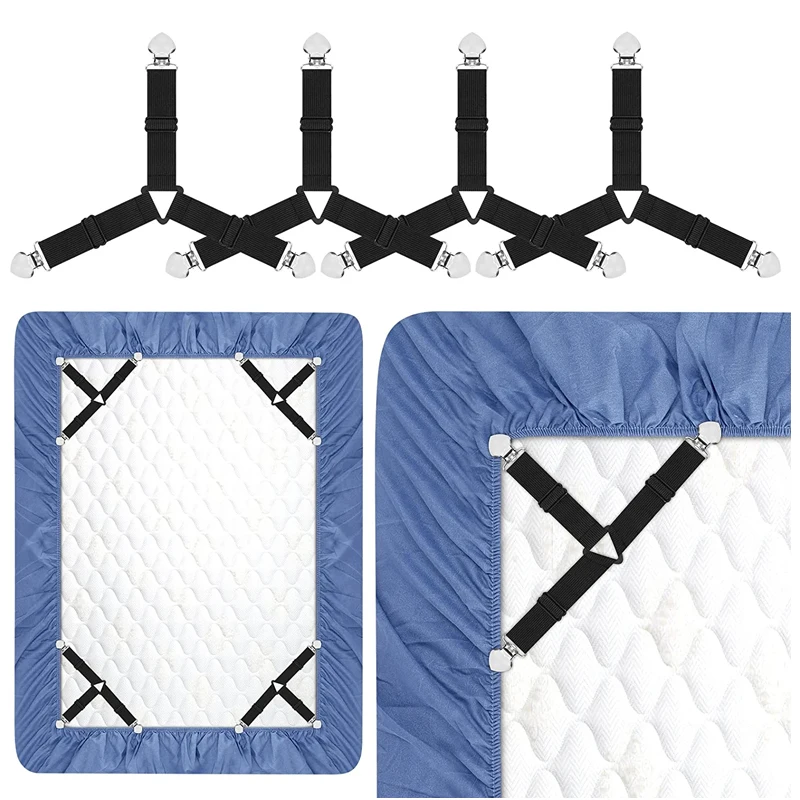 

4 шт./комплект, эластичные фиксаторы для простыни и матраса