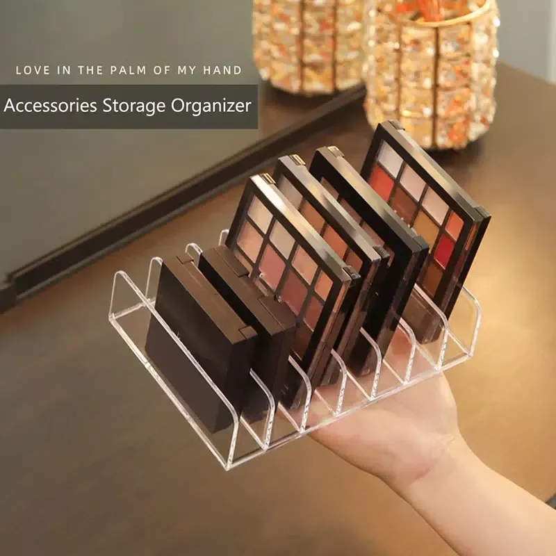 

Acrylic Eyeshadow Palette Makeup Organizer, 7-Cell Cosmetic Storage, Accessories Storage Organizer For Cosmetic, Eye Shadow, Sun