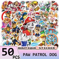 50pcs paw patrol dog stickers for laptop bike guitar refrigerator skateboard water cup trolley box decals childrens toy gift