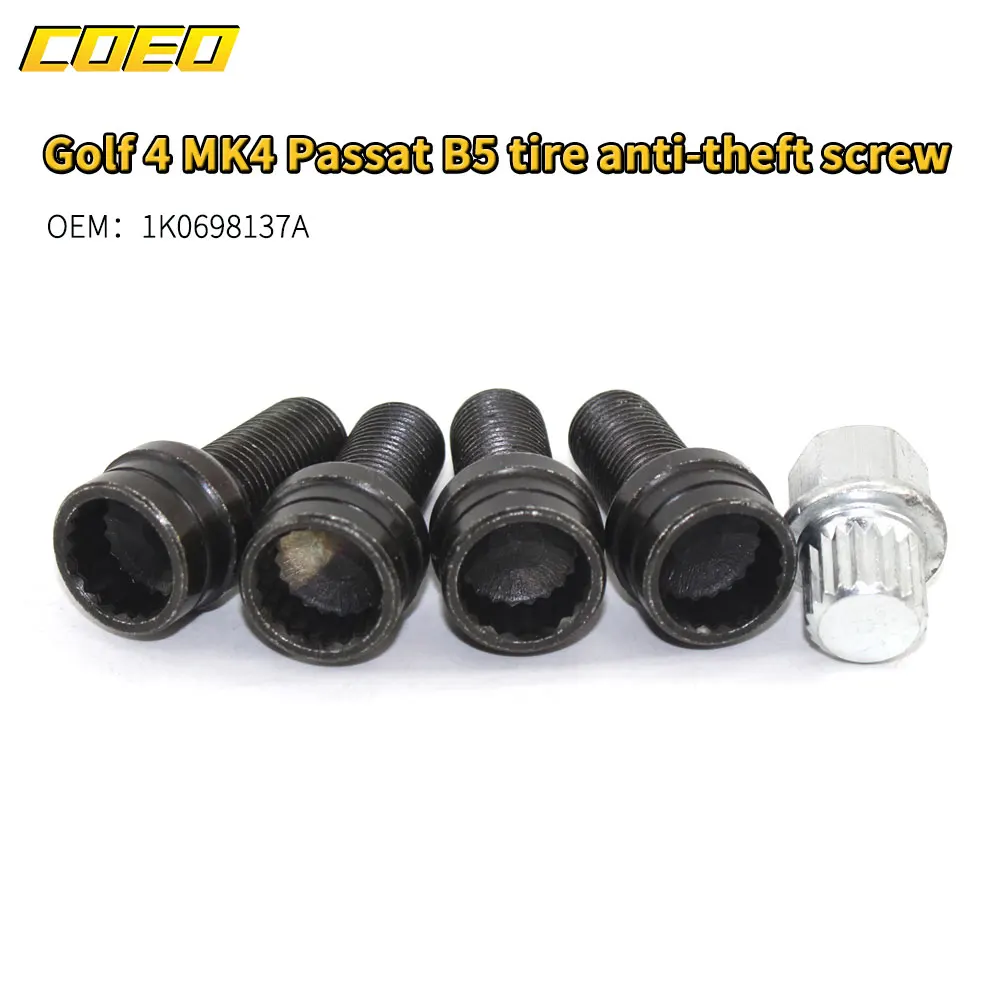 1 компл., противоугонные болты и гайки для блокировки колеса VW Golf 4 MK4 Passat B5 1998-2005 1K0698137A