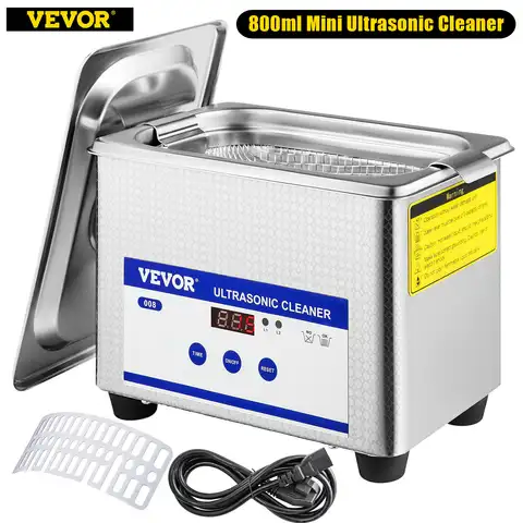 VEVOR 800ml 35W ультразвуковой очиститель портативная стиральная машина мини-посудомоечная машина лав-дайс ультразвуковая ванна звуковая для бы...