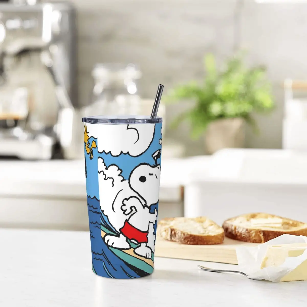 Снупи мультфильм арахис комикс стакан вакуумные изолированные кофейные чашки из