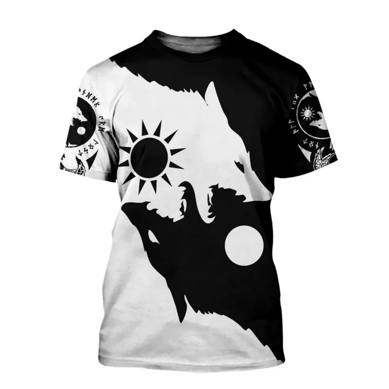 

2022 Summer New Fashion Men's T-Shirt 3D Tattoo Harajuku Casual Short Sleeve Loose Large Size