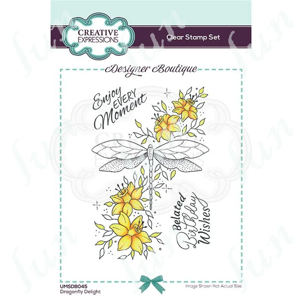 

Hot Sell Dragonfly Delight Clear Stamps for Diy 2022 New Scrapbooking Diary Card Coloring Decoration Paper Craft Embossing Mold
