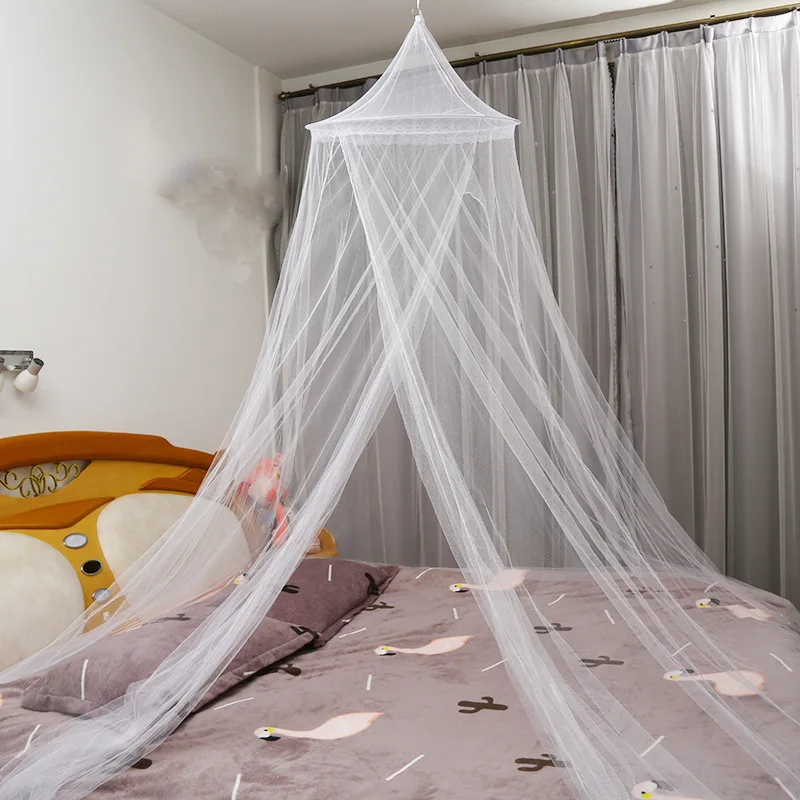Hanging dome mosquito net, Children's ceiling mosquito net, Encrypted folding Princess Mosquito net Mosquito and insect preventi