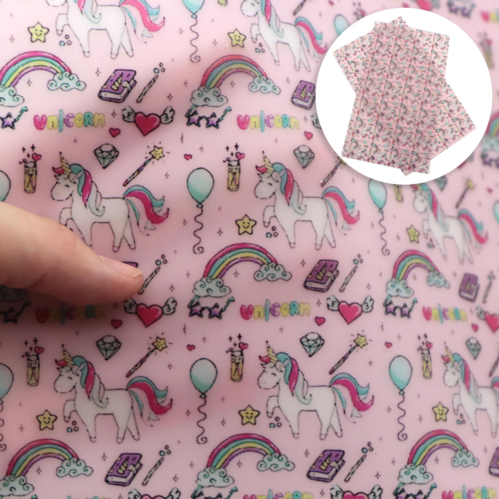 20*33 см мягкий Желейный лист Банни Единорог Фламинго виниловые тканевые листы для