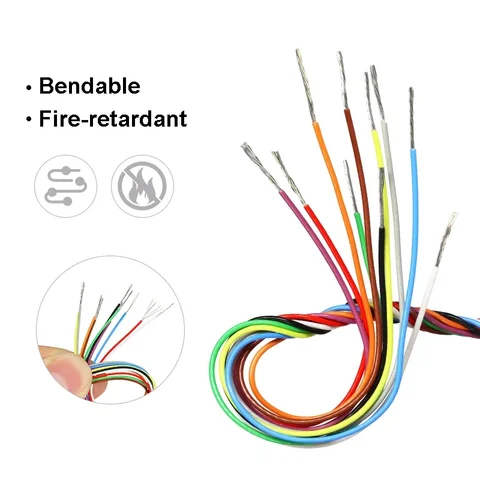 5~500m 40AWG UL10064 FEP Wires PTFE Plastic Insulation Ultra Fine Micro Litz Line High Conductivity Tinned Copper Soldering Wire