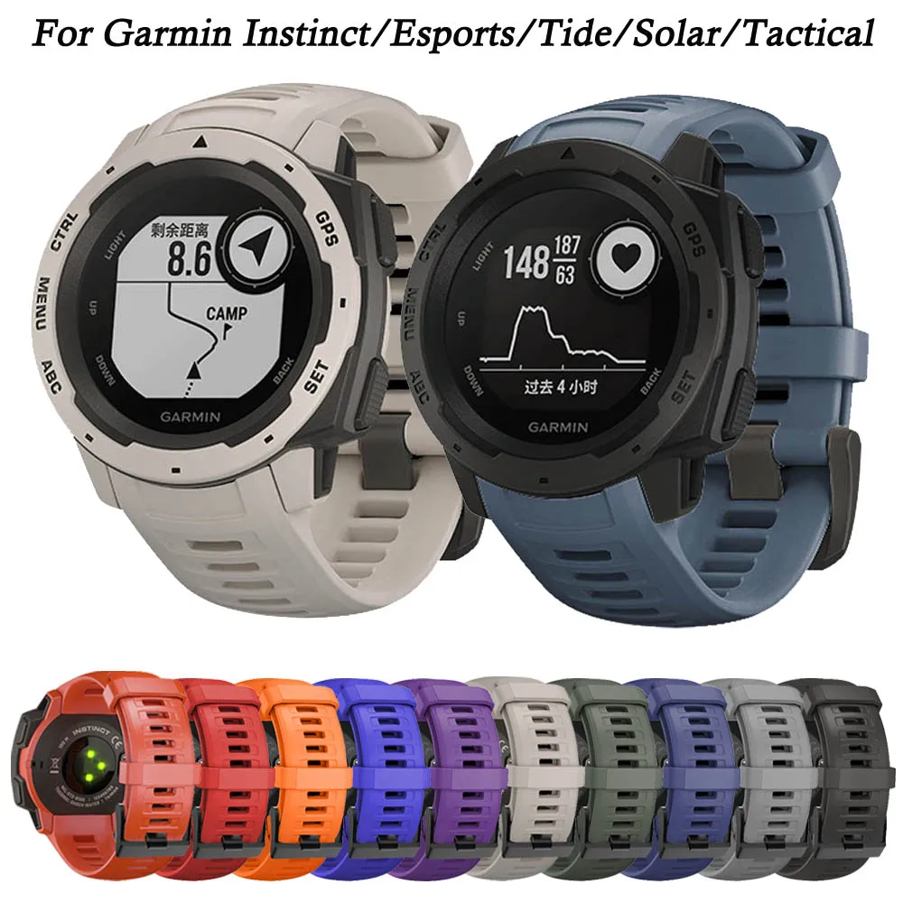 Bracelet de rechange pour montre Garmin Instinct  en Silicone  couleur  libération et retrait