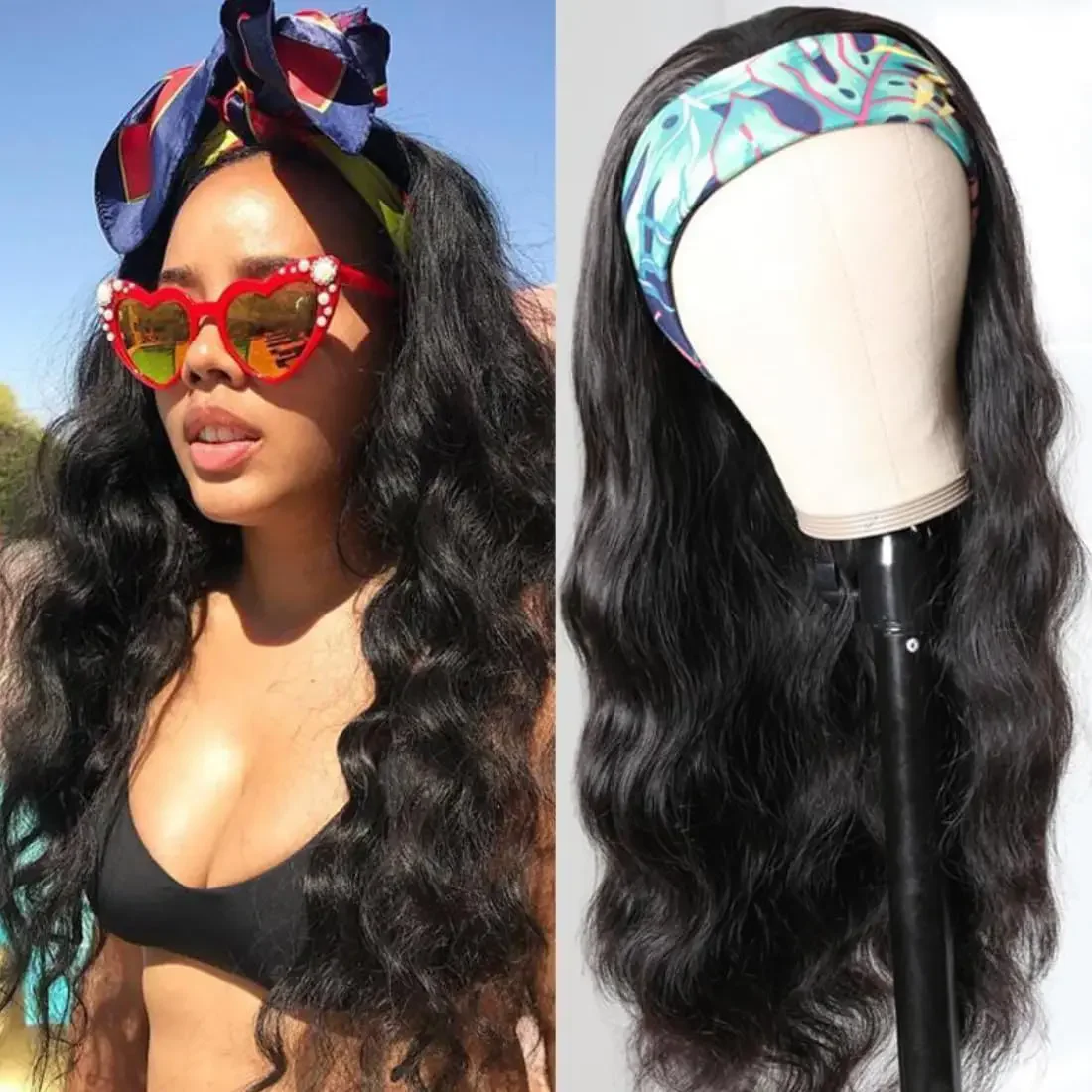 Бразильский парик Easy Go Body Wave 100% человеческие волосы средняя длина средний размер