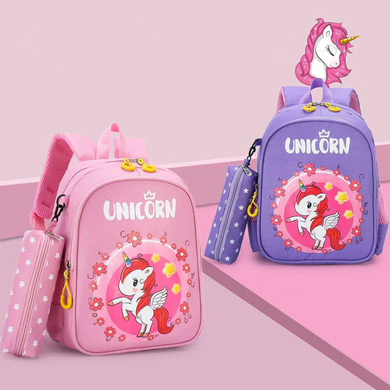 MRLD Kids School Backpack Kindergarten Schoolbag Girls Cartoon Rabbit Unicorn Dinosaur Backpack Toddler Boys Book Bags