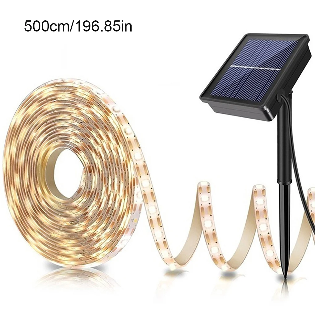 

5m Solar LED Light Strip 14lm IP65 Waterproof Light Strip 150LED Outdoor Courtyard Villa Garden Party Decoration Light Bar