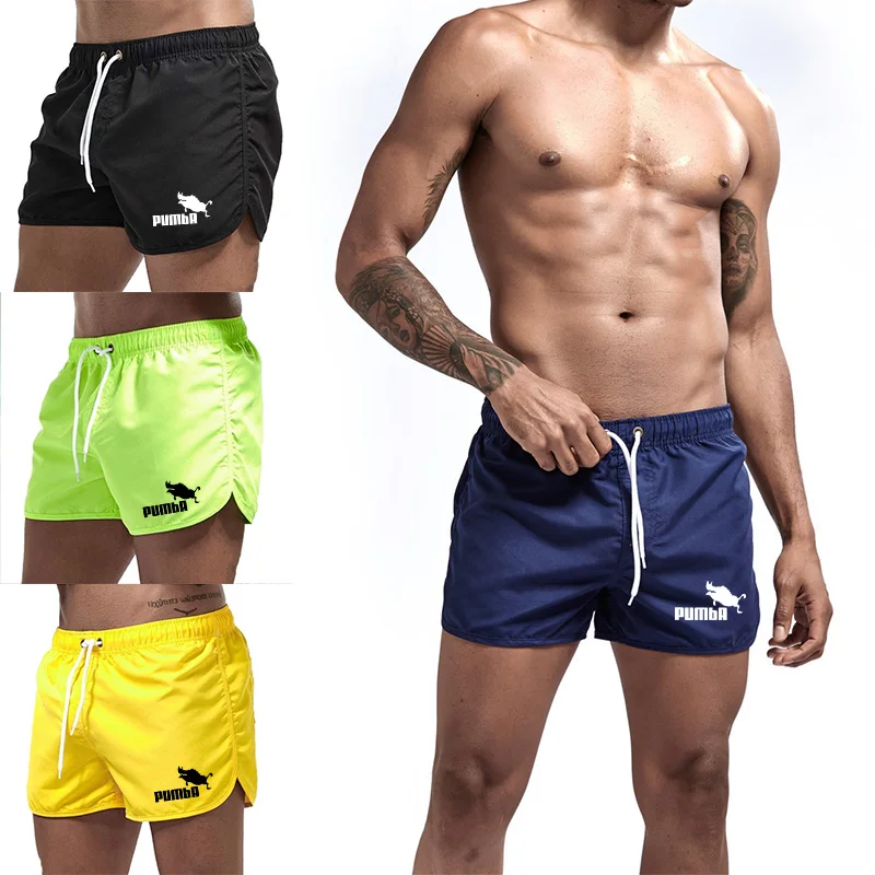 

2023 Hot Sale Summer Mens Beach Shorts High Quality Seaside Casual Fashion Short Pants Quickdry Solid Color Swimming Surf Trunks
