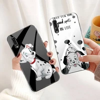 cute cartoon dog 101 dalmatians phone case tempered glass for huawei p30 p20 p10 lite honor 7a 8x 9 10 mate 20 pro