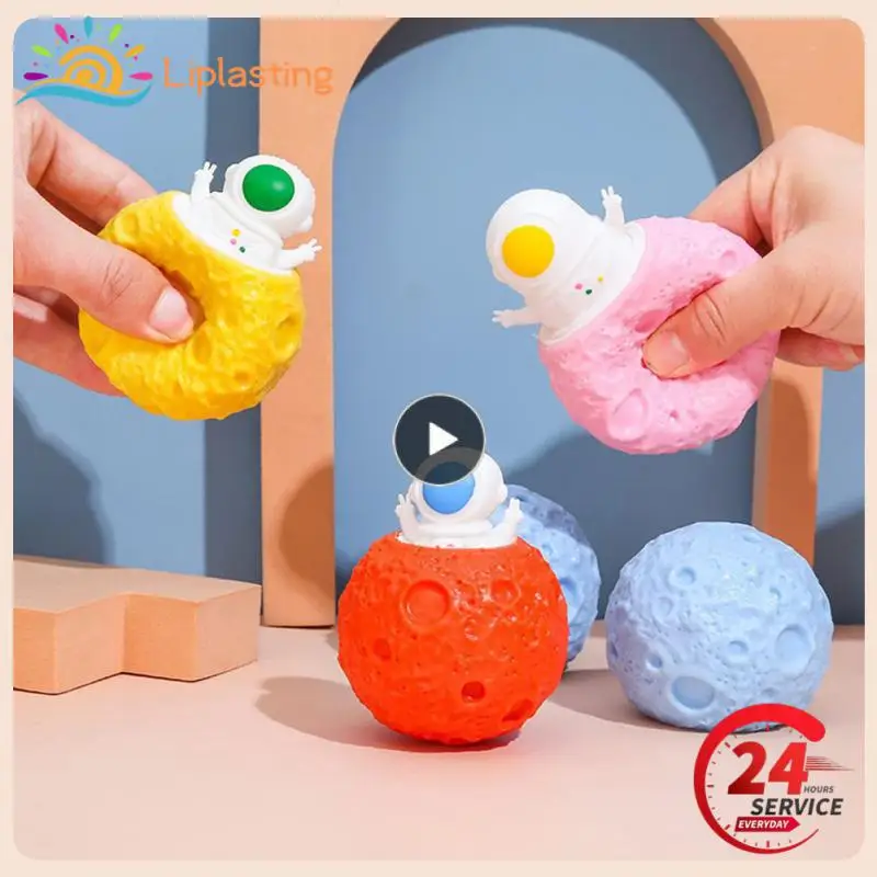 

Tpr Squeeze Inflatable Balls Double Buckle Design Funny Stress Relief Toy Decompression Toys Bouncy Toys Creative Random Color