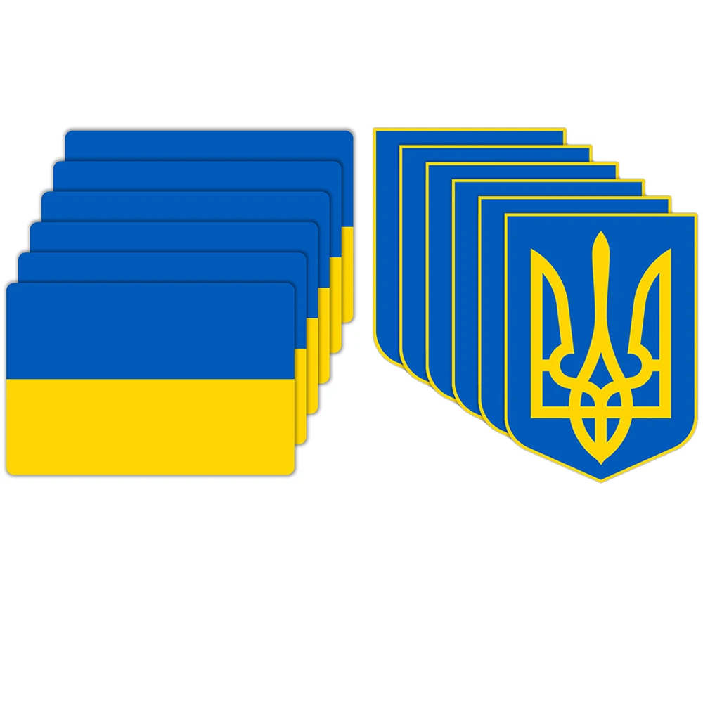 

Ukraine Flag Stickers Ukraine National Emblem Stickers for Car Table Map Water Cup Ukrainian Decal Accessories Waterproof