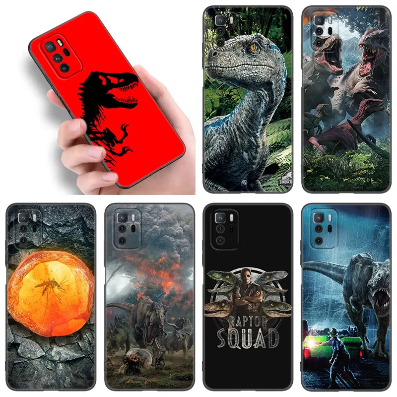 World Jurassic Park Phone Case For Xiaomi Redmi Note 7 8 9 10 Lite 11 11E 11T 12 Pro 11S 4G 10T 5G 8T 9S 10S Soft Black Cover