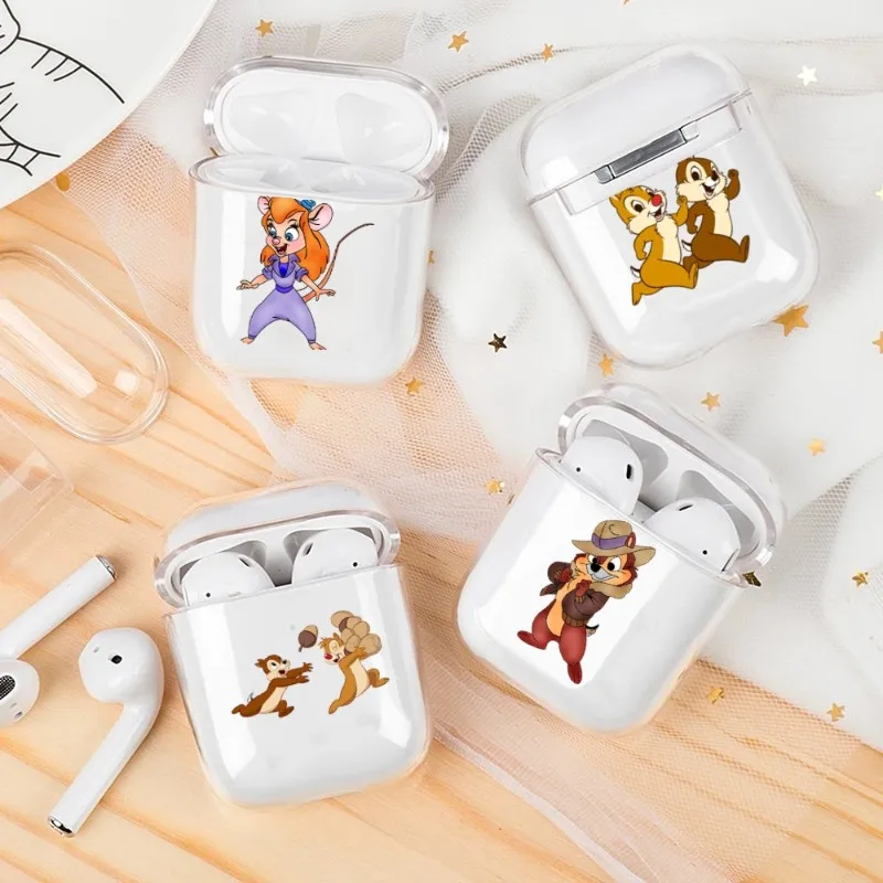 

Chip 'n' Dale Squirrel Cartoon For AirPods 3 1 2 Pro TPU Soft Protector Cover Transparent For Air Pods 2 Wireless Earphone Case