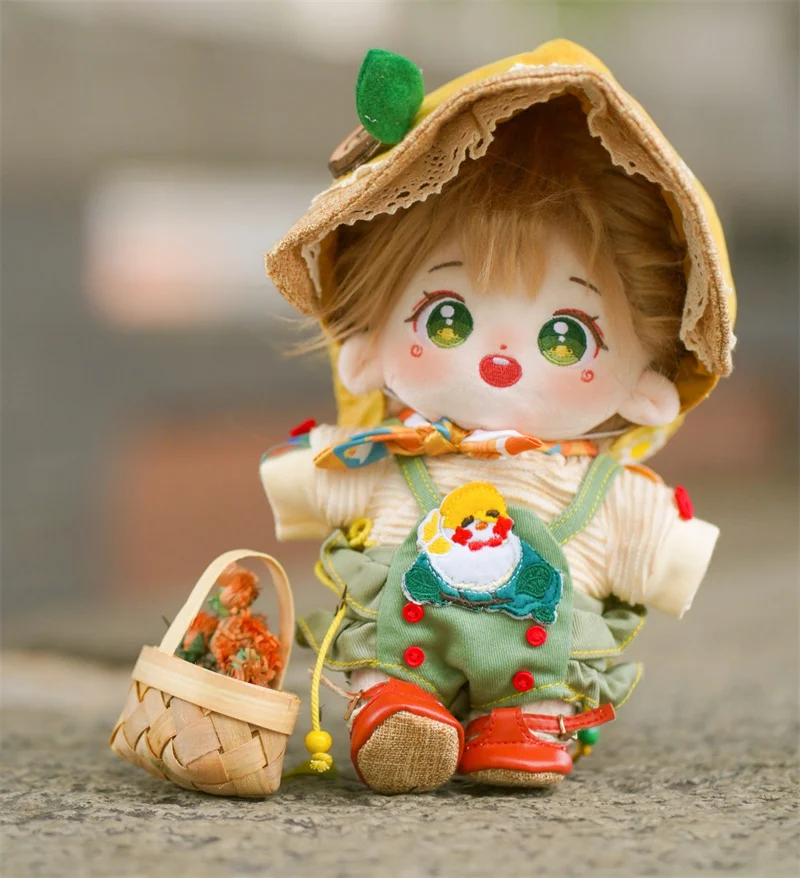 

No Attribute 20cm Kawaii Doll With Golden Black Hair Naked Without Clothes 20cm Cute Plush Doll Toy