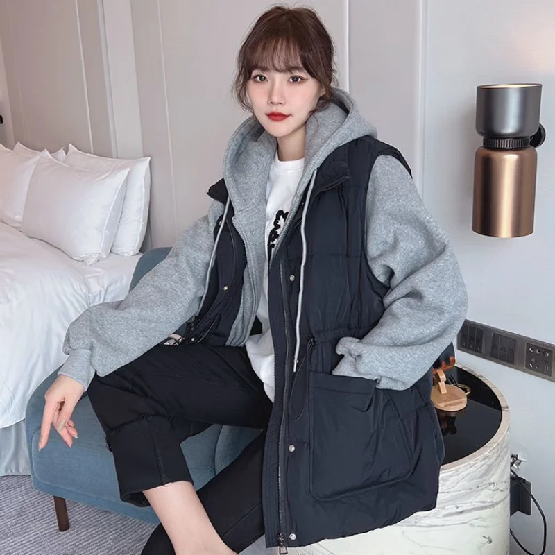 Winter Women's Cold Coat Parkas Jackets Coats Hooded Cotton Padded Jacket Splicing Winter Oversize Clothing Fashion