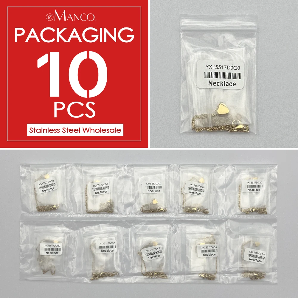 EManco 10 шт. цепочка из нержавеющей стали под золото женское миниатюрное ожерелье в