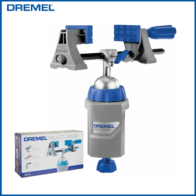 

Dremel 2500-01 Multi-Vise Rotary Tool Attachment Portable Vise Removable Jaws Rotary Tool Holder 2-1/2" Thick With Dremel 8220