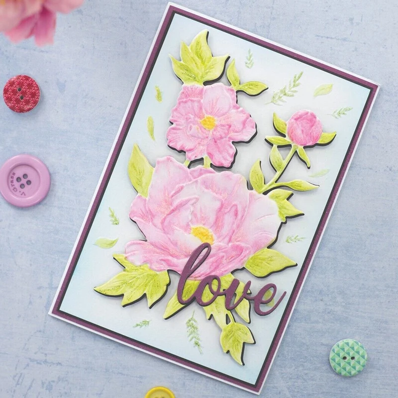 Gemini букет-3d рельефная папка для самостоятельного изготовления поздравительных