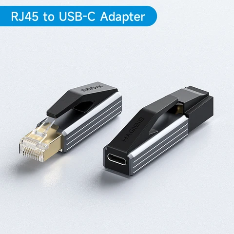 Адаптер Hagibis USB C к Ethernet, 1 Гбит/с, гигабитный сетевой преобразователь USB C «мама» на RJ45 «папа» для MacBook Pro iPhone 16 iPad XPS