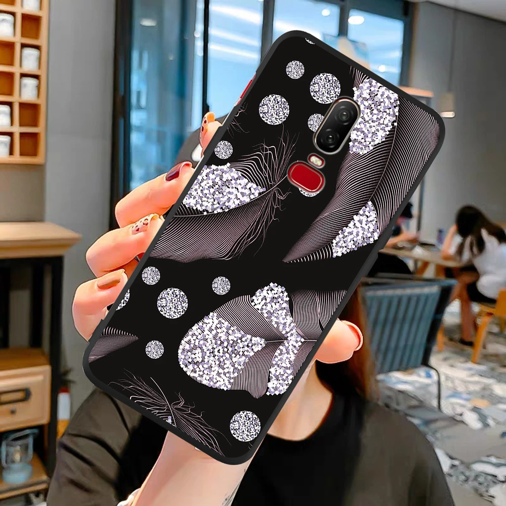 Модный разноцветный чехол с перьями для Oneplus 8 5 6 7 One Plus 5T 6T 7T Pro телефона мягкий