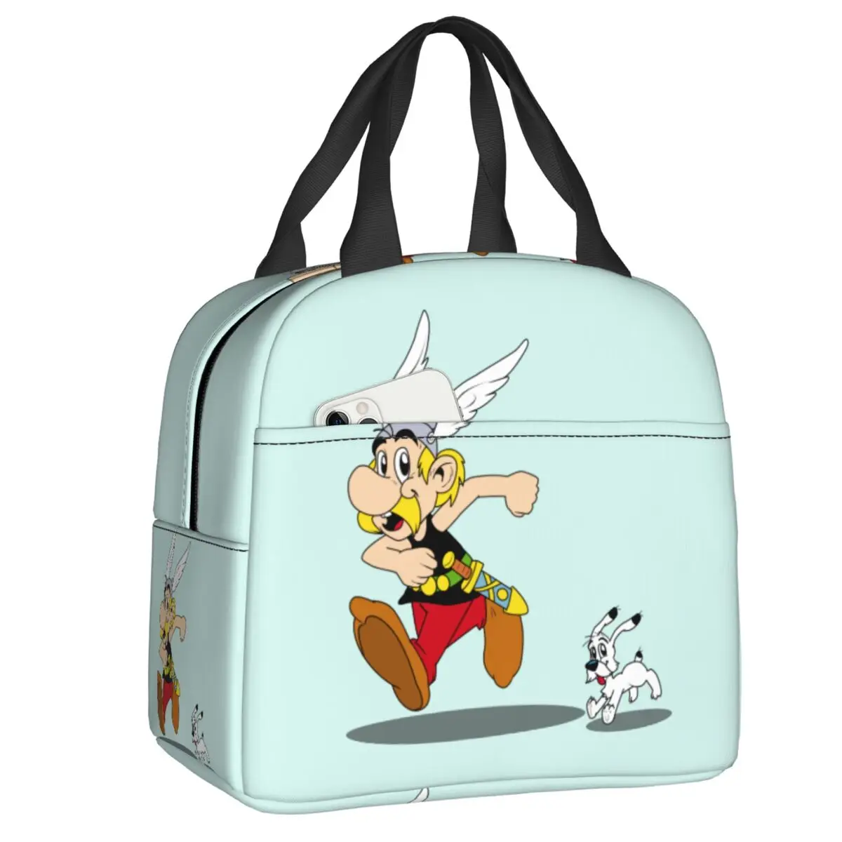 

The Adventures Of Asterix Lunch Bag Anime Obelix Dogmatix Leakproof Cooler Thermal Insulated Bento Box Women Children Food Bags
