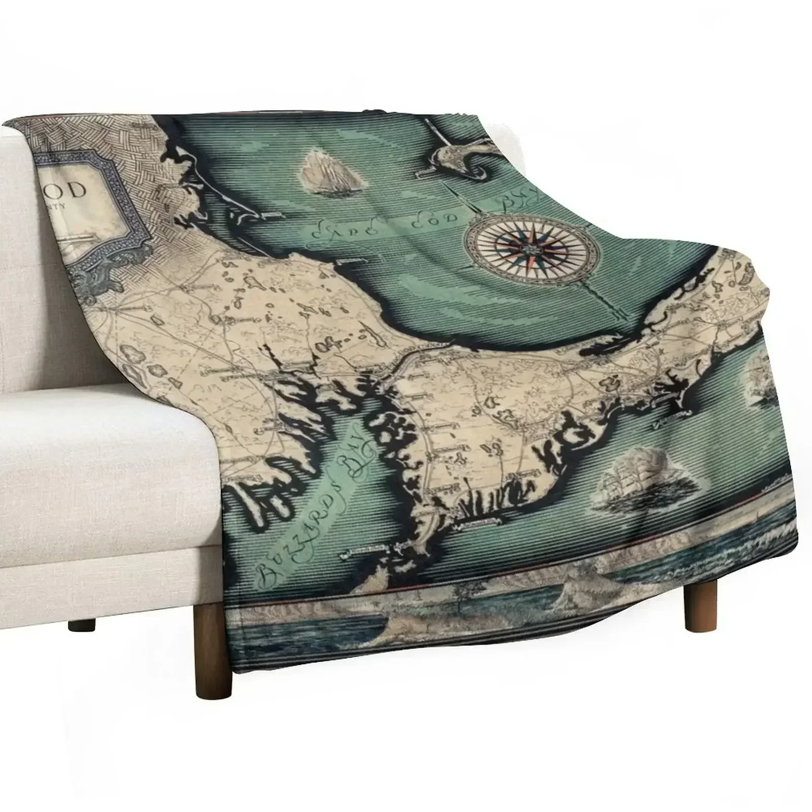 Винтажная карта 1931. Одеяло Cape Cod: Barnstable County Massachusetts детские летние одеяла