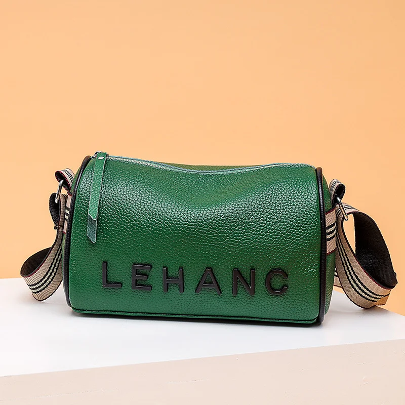 

Luxury leather women's handbag, retro casual women's letter strap bag, designer white bag, fashion