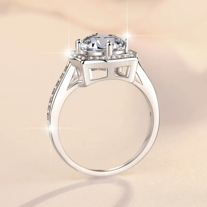 JZ0079 Lefei Модные Роскошные Цветные классические квадратные кольца из муассанита D
